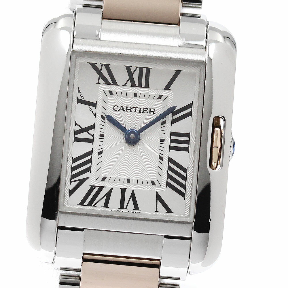 カルティエ CARTIER W5310019 タンクアングレーズSM PGコンビ クォーツ レディース _943406【中古】