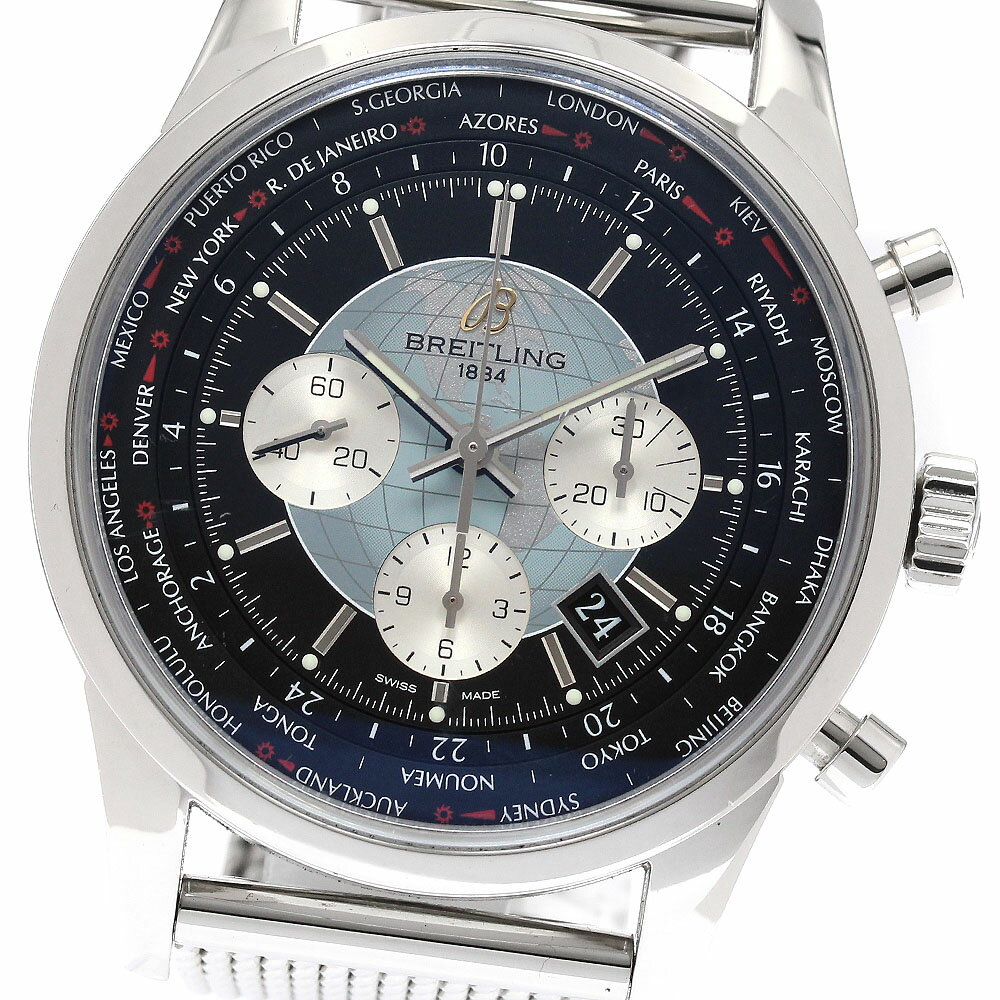 ブライトリング BREITLING AB0510 トランスオーシャン クロノグラフ ユニタイム デイト 自動巻き メンズ _950154【中古】