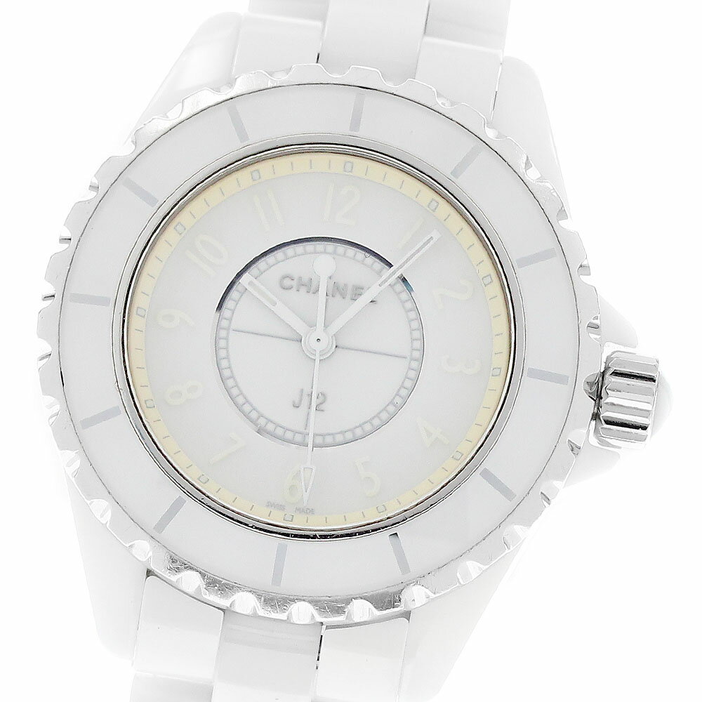 シャネル CHANEL H3442 J12 ホワイトファ