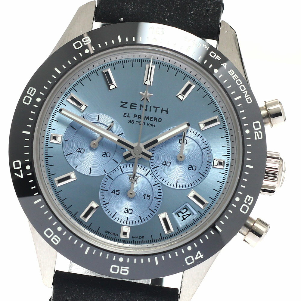 B, F, H, P, V - ゼニス ZENITH 65.3104.3600/52.C920 クロノマスター スポーツ K18WG YOSHIDA限定80本 自動巻き メンズ 極美品 箱・保証書付き_723194【中古】