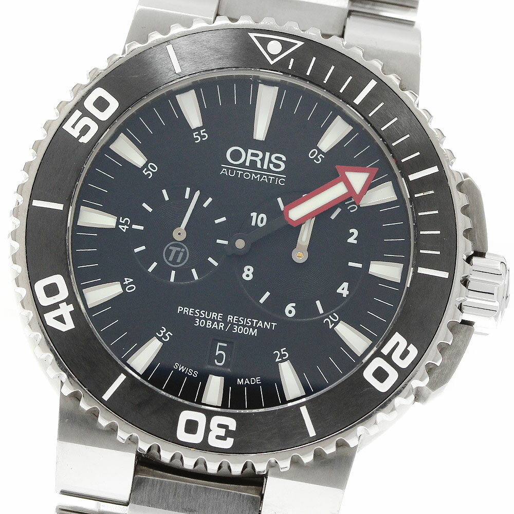 オリス ORIS 01 749 7677 7154-Set アクイス レギュレーター マイスタータウハー デイト スモールセコンド 自動巻き メンズ 箱付き_945296【中古】