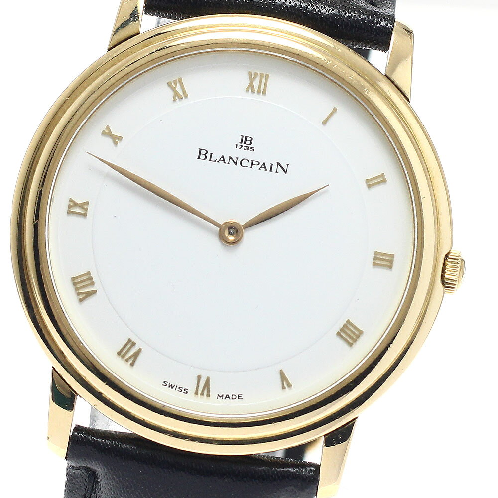 ブランパン Blancpain 0021-1418-55 ヴィルレ ウルトラスリム K18YG 手巻き メンズ 保証書付き_948276【中古】