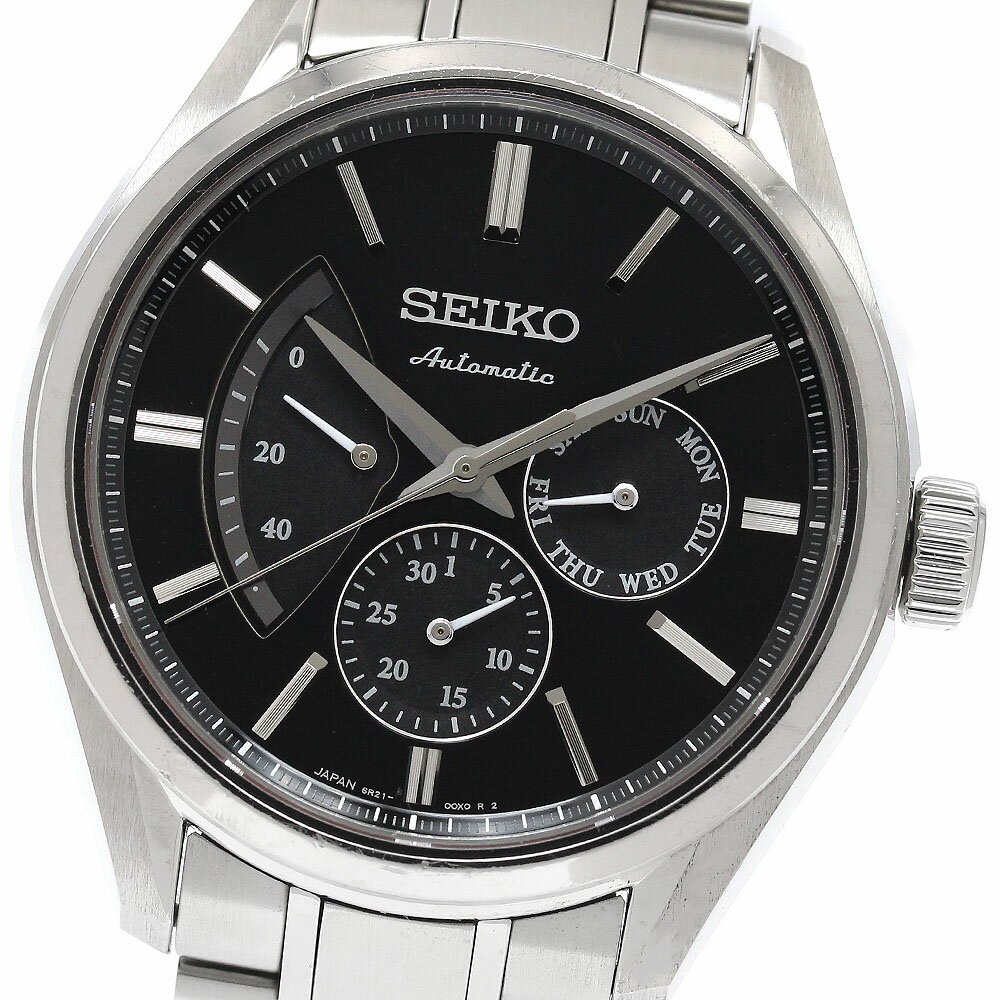 セイコー SEIKO SARW023/6R21-01B0 プレサージュ デイデイト 自動巻き メンズ _948371【中古】