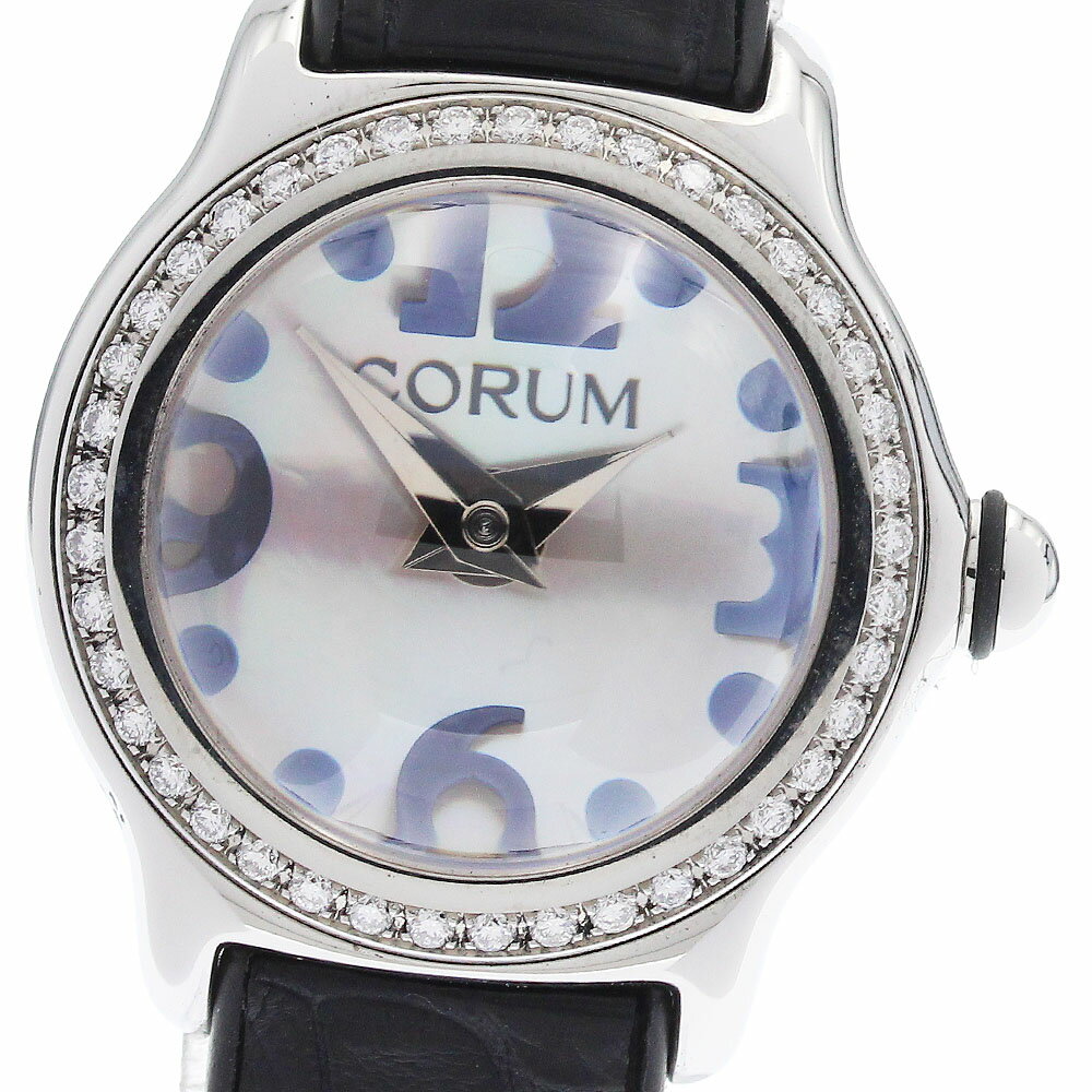 CORUM - コルム CORUM 101.151.47 バブル ダイヤベゼル クォーツ レディース 良品 _948826【中古】