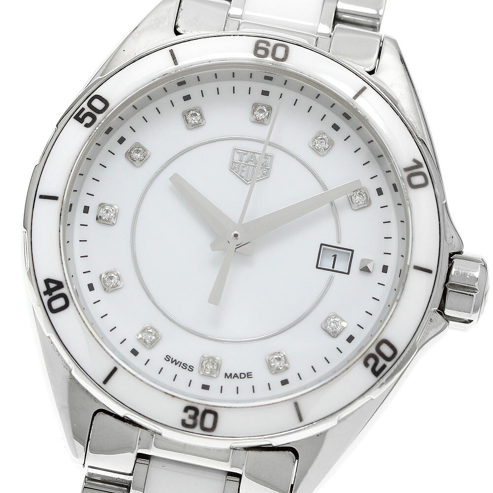 タグホイヤー TAG HEUER WBJ141AD.BA0974 フォーミュラー1 デイト 11Pダイヤ クォーツ レディース 良品 保証書付き_949388【中古】