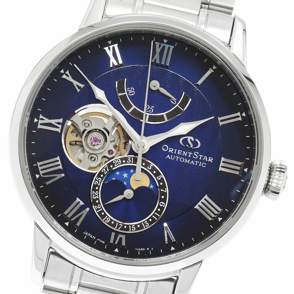 オリエント ORIENT RK-AY0103L/F7M6-UAB0 オリエントスター メカニカルムーンフェイズ 自動巻き メンズ 良品 内箱・保証書付き_949417【中古】