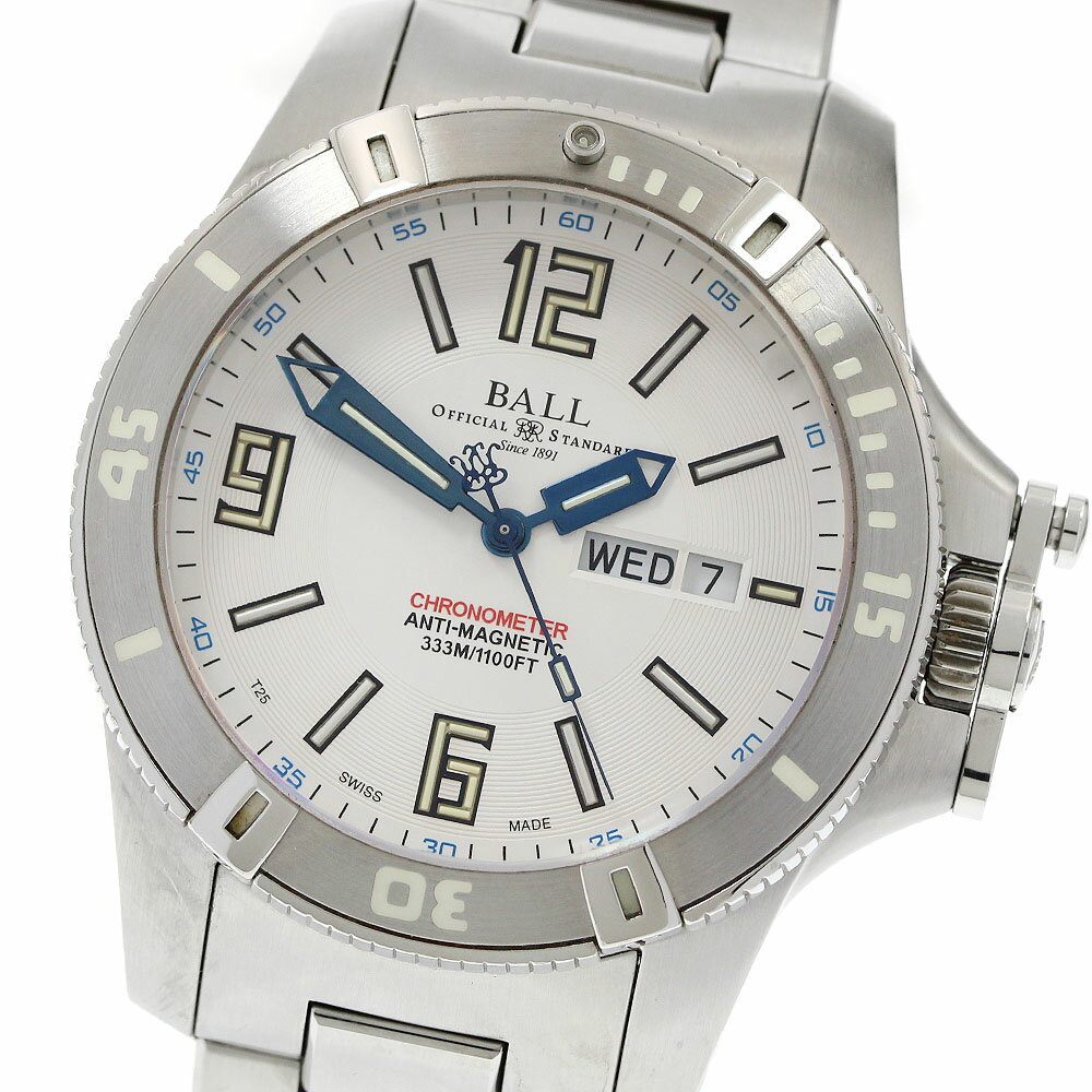 ボールウォッチ BALLWATCH DM2036A-SCAJ-WH エンジニア ハイドロカーボン2 スペースマスター デイデイト 自動巻き 箱・保証書付き_951036【中古】