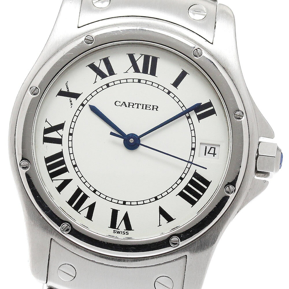 カルティエ CARTIER W20026K1 サントスクーガー LM デイト 自動巻き メンズ _951657【中古】