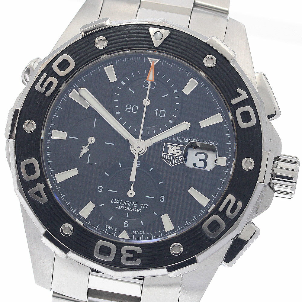 タグホイヤー TAG HEUER CAJ2110.BA0872 アクアレーサー デイト クロノグラフ 自動巻き メンズ 保証書付き_945378【中古】
