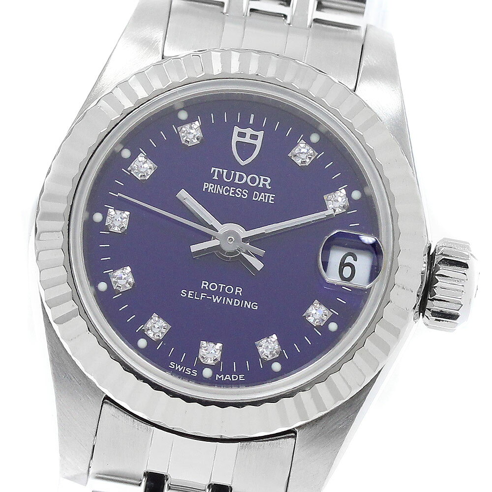 チュードル TUDOR 92514 プリンセスデイト WGベゼル 10P 自動巻き レディース 良品 ...