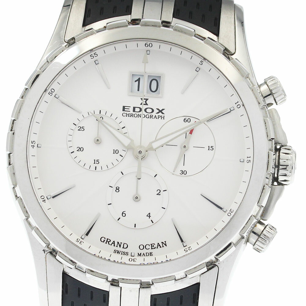 樂天商城 - 訳あり エドックス EDOX 10023 グランドオーシャン クロノグラフ クォーツ メンズ 箱・保証書付き_949152【中古】