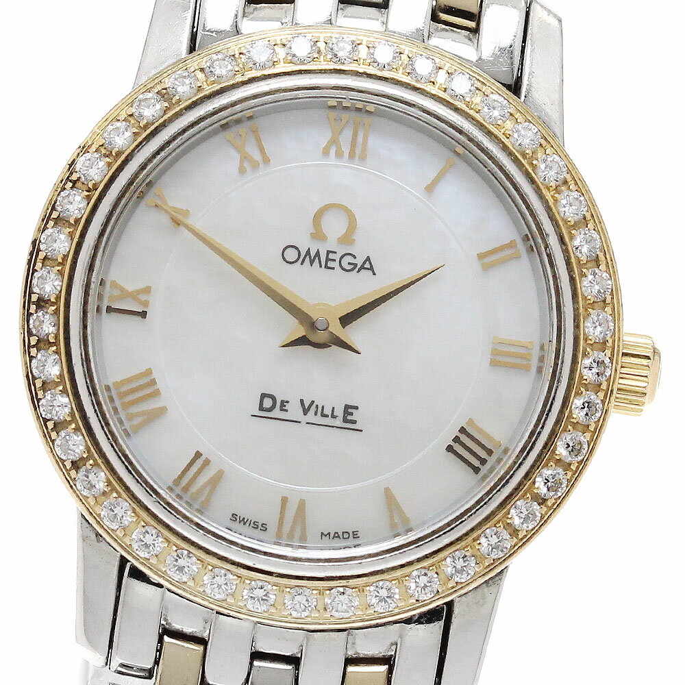 樂天商城 - オメガ OMEGA 4375.71 デビル プレステージ ダイヤベゼル クォーツ レディース _949717【中古】