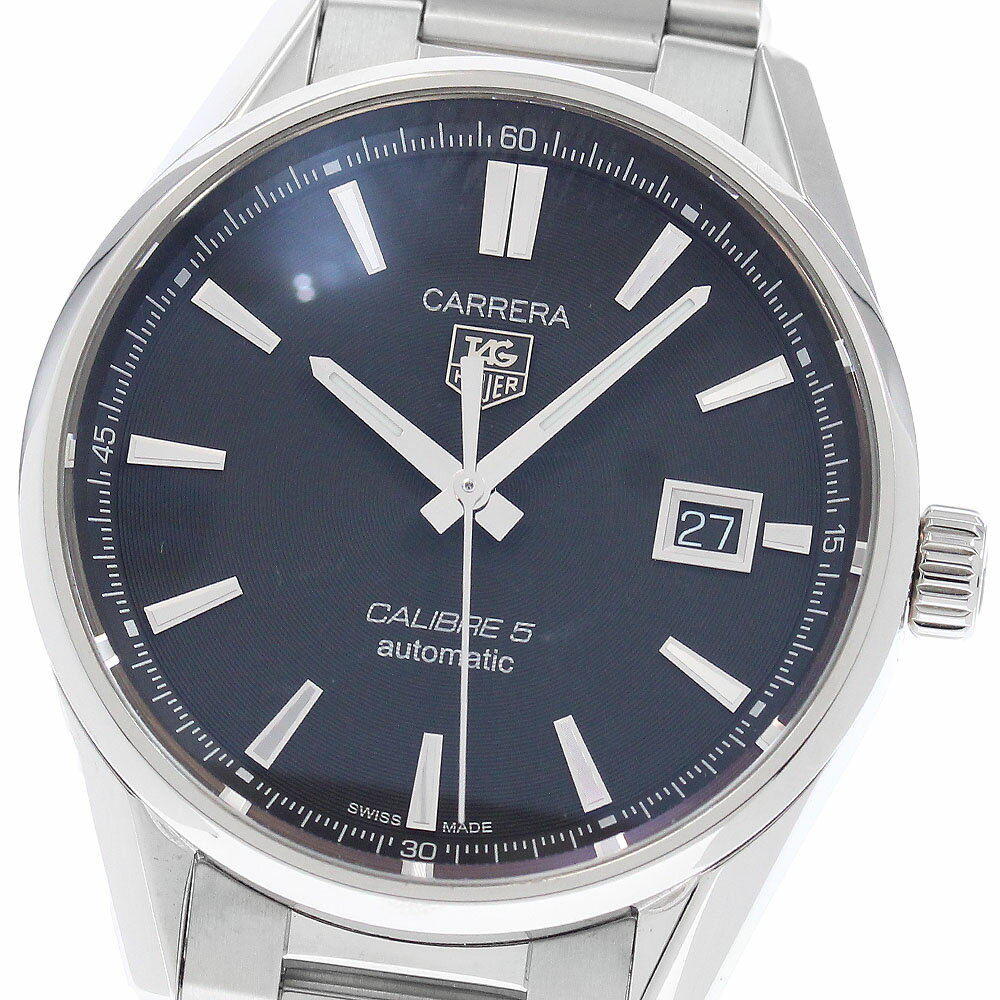 タグホイヤー TAG HEUER WAR211A.BA0782 カレラ キャリバー5 デイト 自動巻き メンズ 良品 内箱・保証書付き_951376【中古】