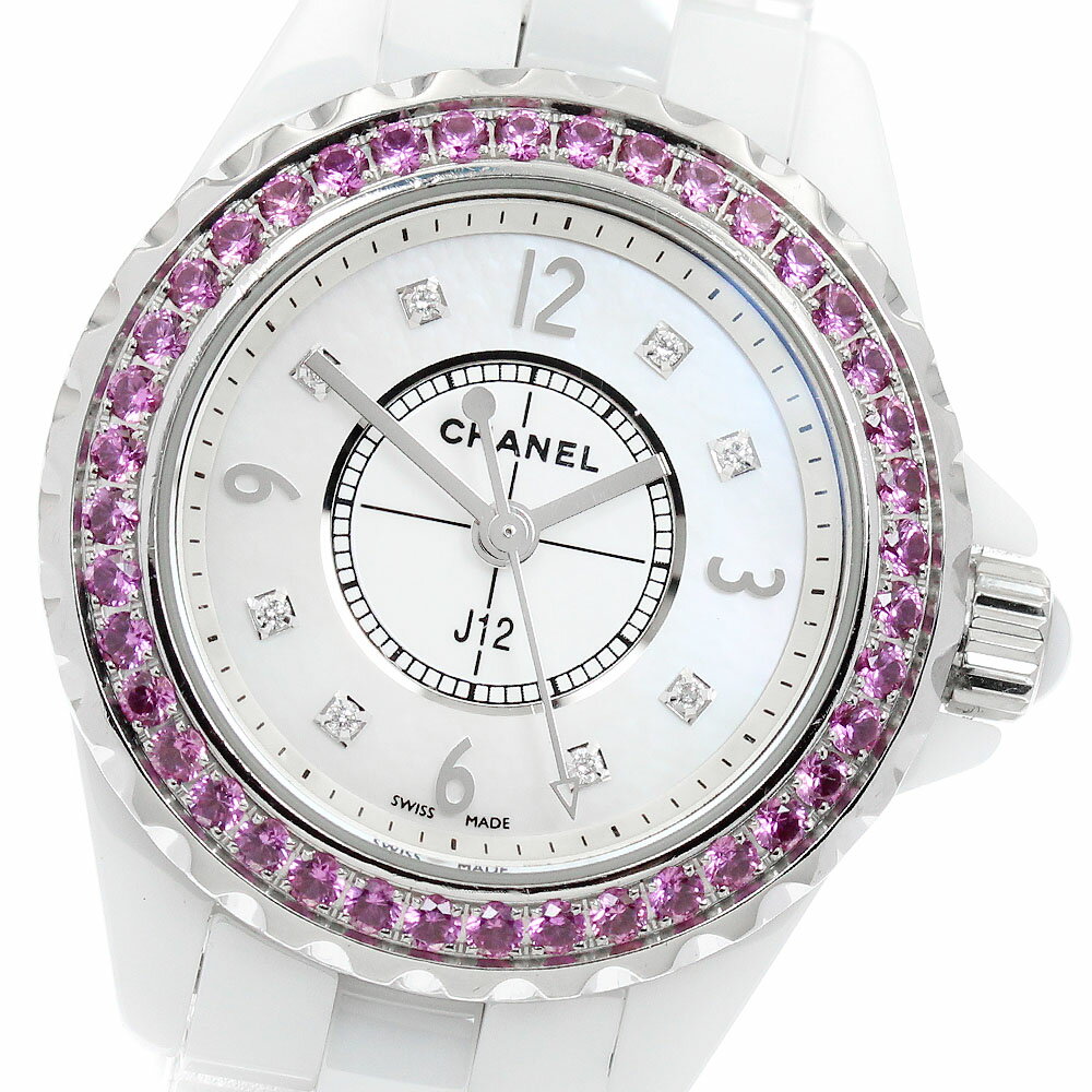 シャネル CHANEL H3243 J12 8Pダイヤ ピン