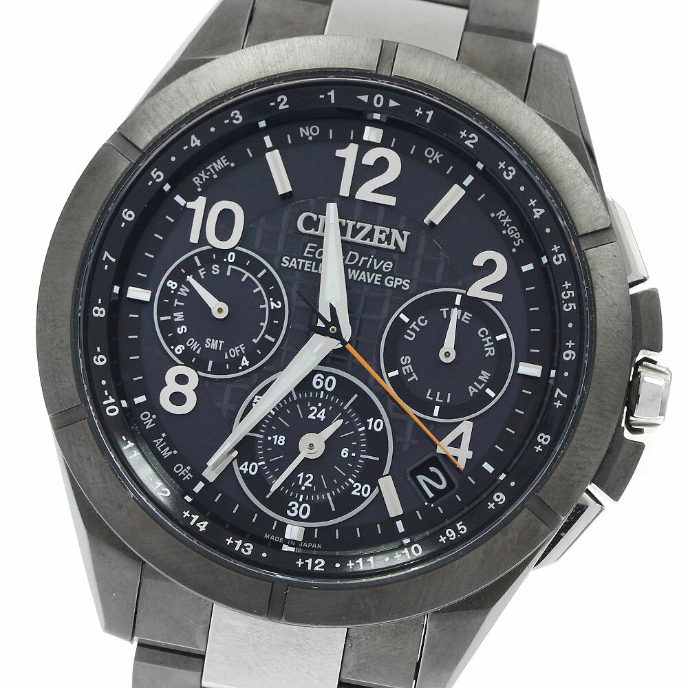 シチズン CITIZEN F900-T023525/CC9075-52E アテッサ エコドライブ サテライトウェーブ GPS ソーラー電波 メンズ 良品 箱 保証書付_951995【中古】
