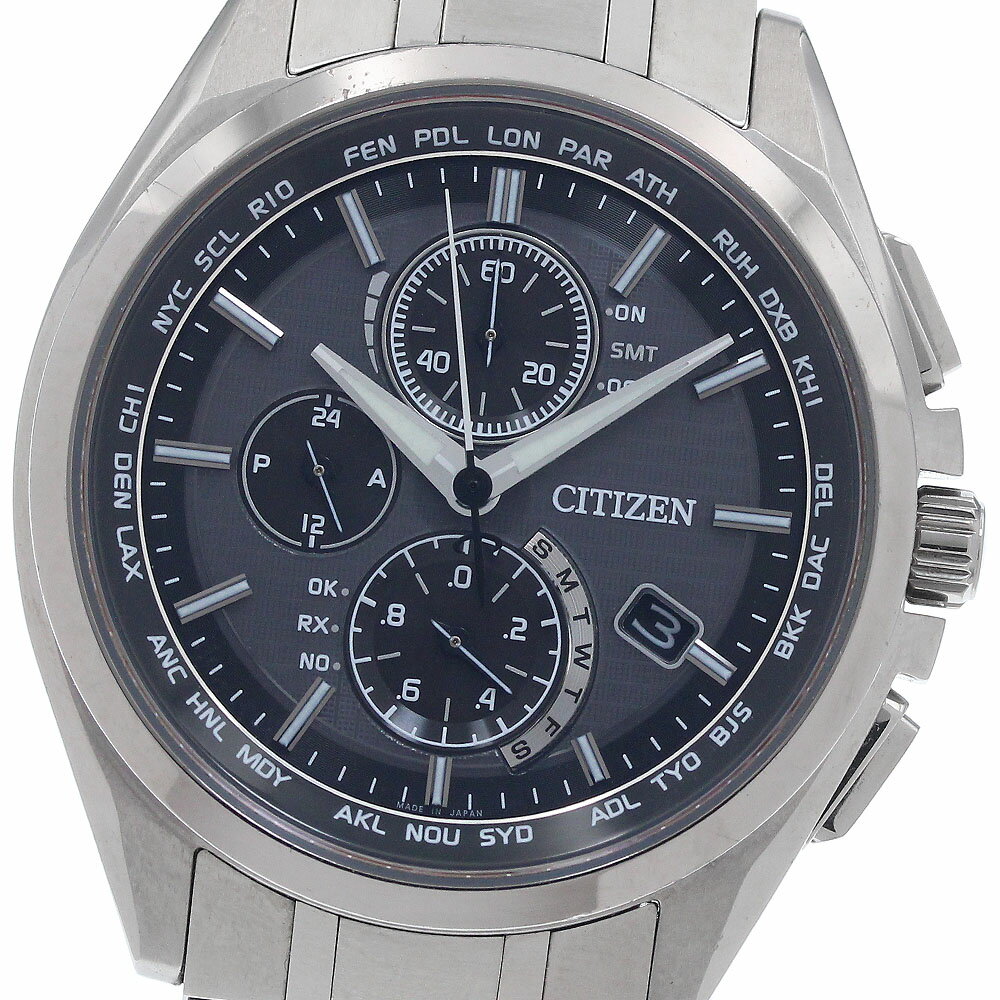 シチズン CITIZEN AT8040-57E/H804-T018696 アテッサ エコドライブ ソーラー電波 メンズ _951841【中古】