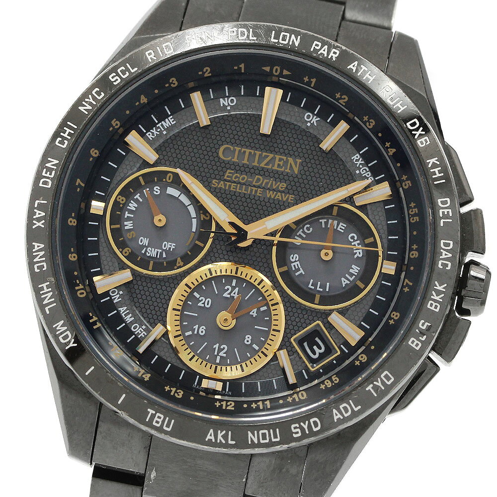 シチズン CITIZEN CC9017-59E/F900-T021557 アテッサ サテライトウェーブ デイト ソーラー電波 メンズ _952083【中古】