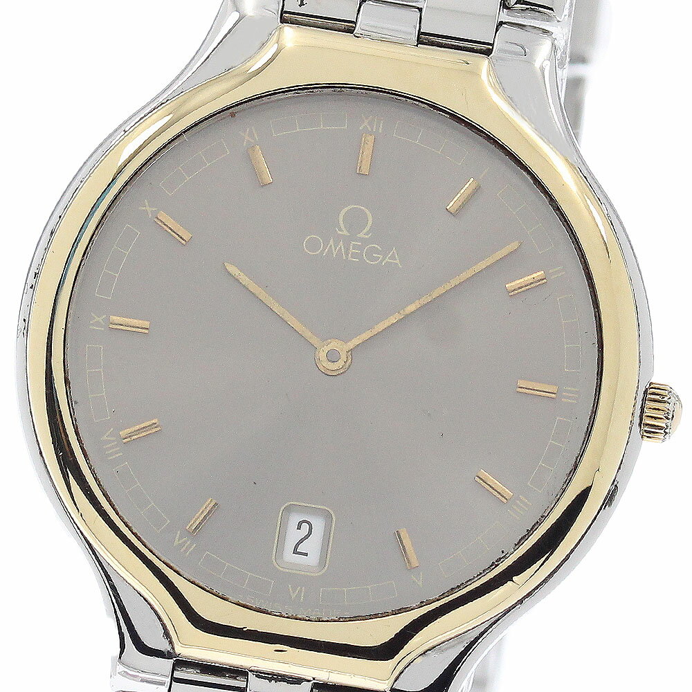 樂天商城 - オメガ OMEGA デビル シンボル YGベゼル デイト クォーツ メンズ 保証書付き_948897【中古】