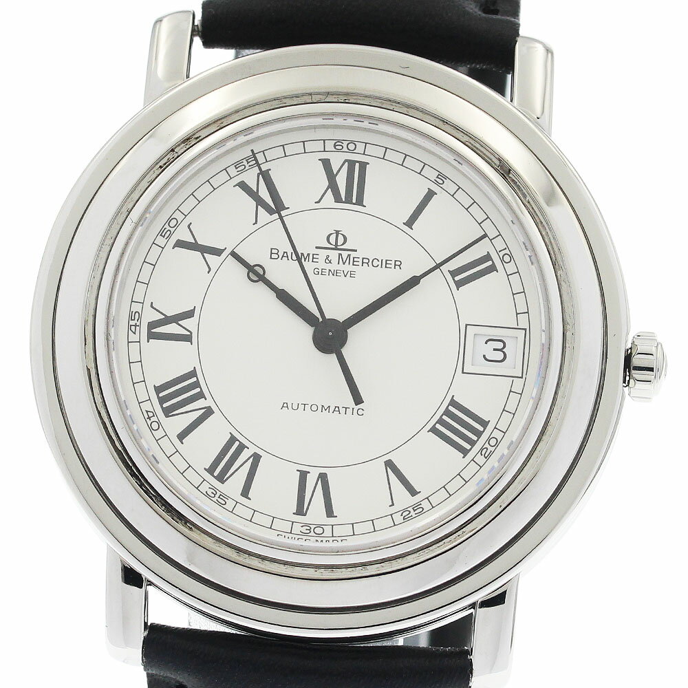 樂天商城 - ボーム＆メルシェ Baume & Mercier 3137.018 ラウンド デイト 自動巻き メンズ 良品 _949668【中古】