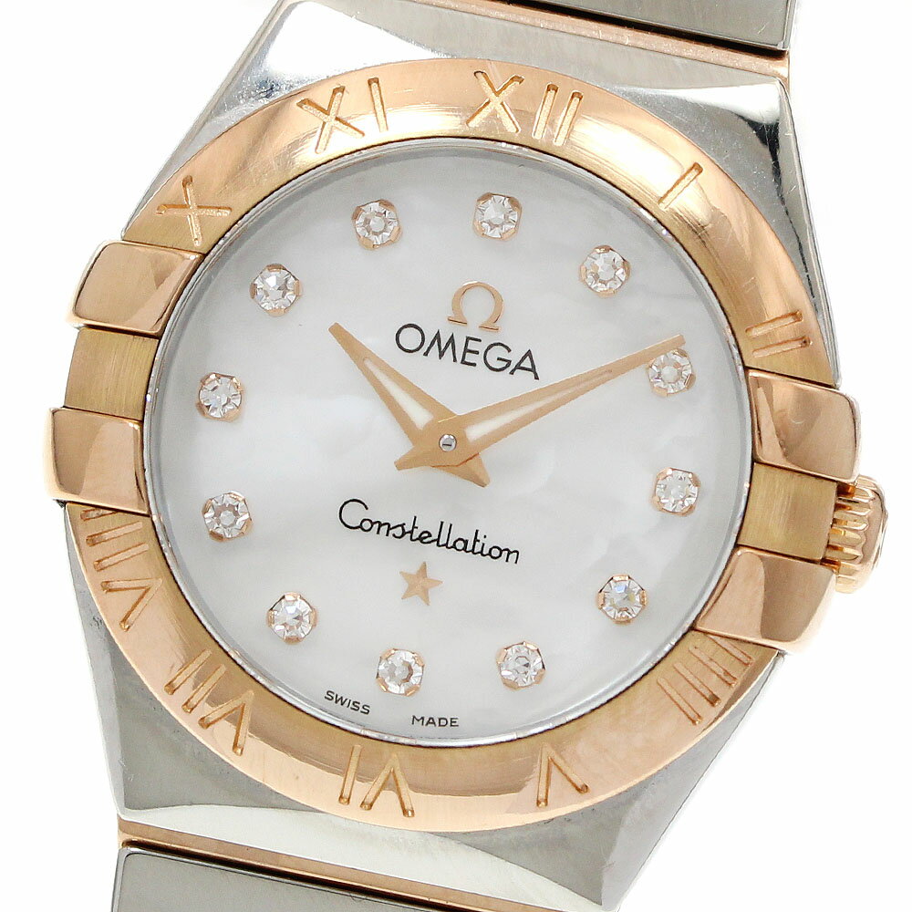 Other - オメガ OMEGA 123.20.24.60.55.001 コンステレーション ブラッシュ 12Pダイヤ クォーツ レディース _950685【中古】