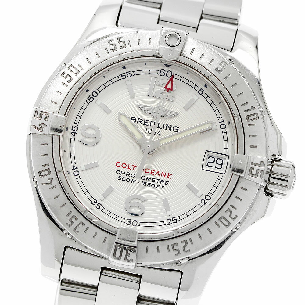 樂天商城 - ブライトリング BREITLING A77380 コルト オーシャン デイト クォーツ レディース _950857【中古】