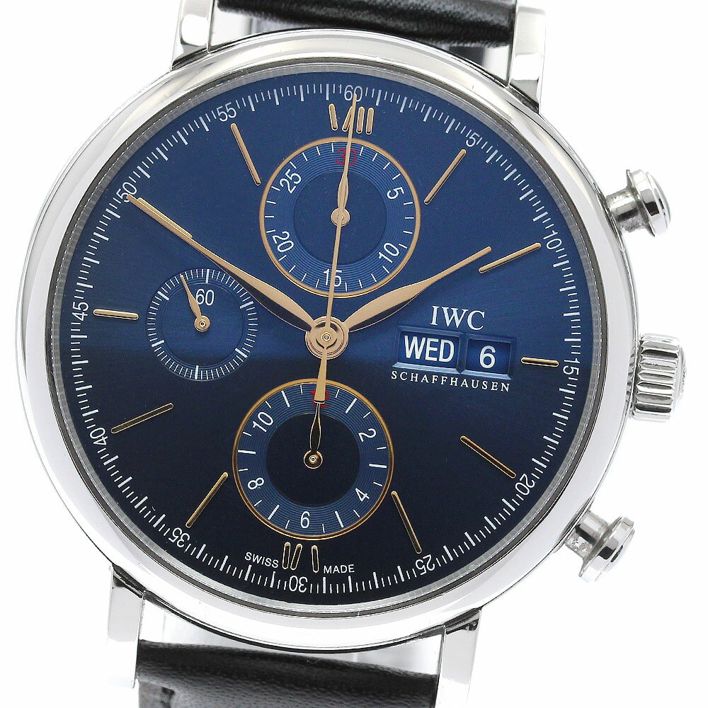Other - IWC IWC SCHAFFHAUSEN IW391036 ポートフィノ クロノグラフ デイデイト 自動巻き メンズ 保証書付き_951405【中古】