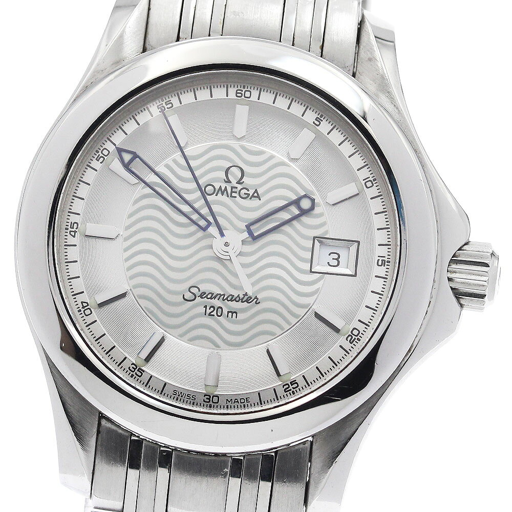 RADO - オメガ OMEGA 2571.31 シーマスター120 デイト クォーツ レディース 保証書付き_947512【中古】