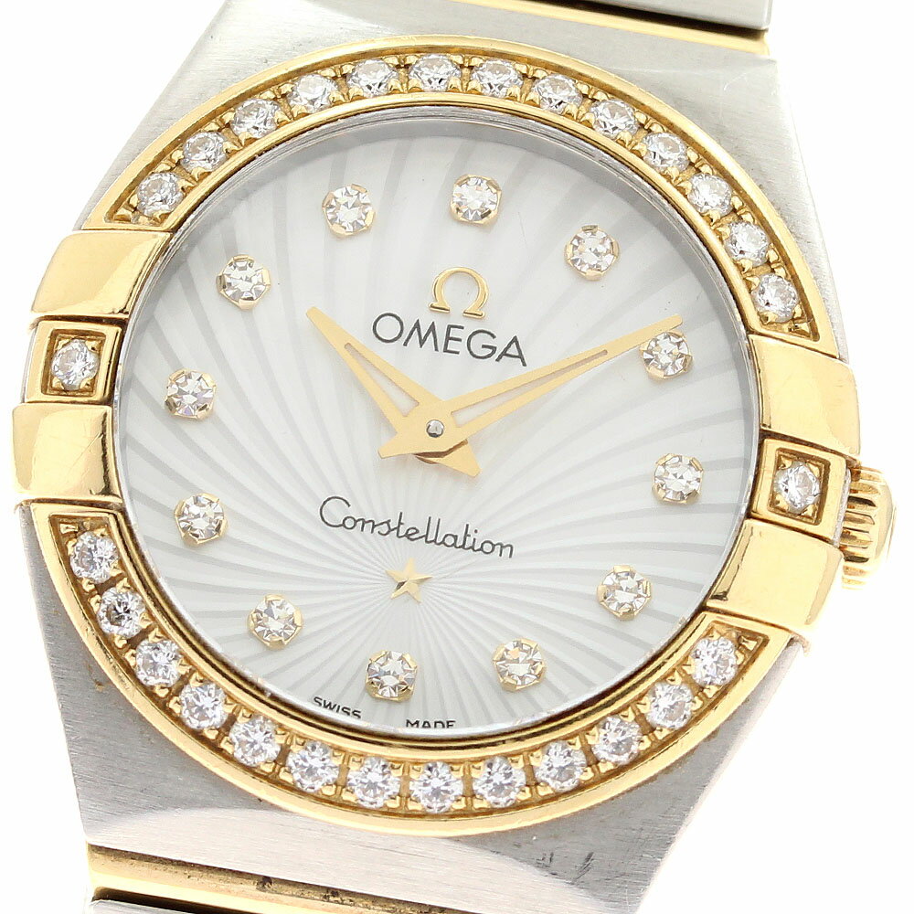 Other - オメガ OMEGA 123.25.27.60.55.004 コンステレーション ブラッシュ 12P ダイヤベゼル クォーツ レディース _906813【中古】