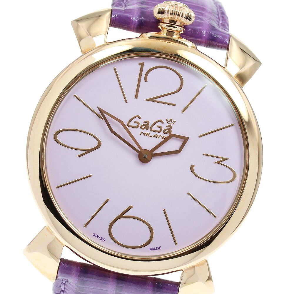 ガガミラノ GaGa MILANO 5091.02 マヌアーレ シン46MM クォーツ メンズ 良品 _947016【中古】