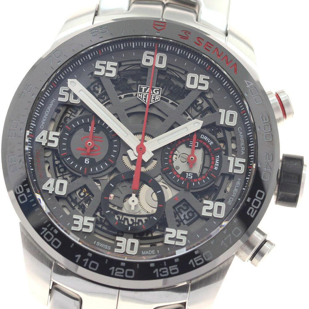 タグホイヤー TAG HEUER CBG2013.BA0657 カレラ キャリバーホイヤー02 クロノグラフ アイルトン・セナ 自動巻き 箱・保証書付き_949266【中古】