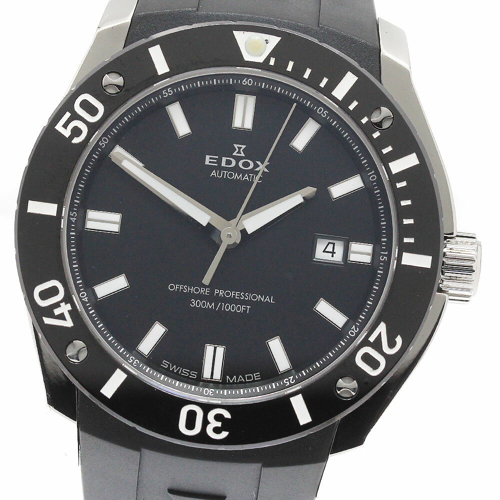 エドックス EDOX 80088-3-NIN クロノオフショア1 プロフェッショナル デイト 自動巻き メンズ 保証書付き_952473【中古】