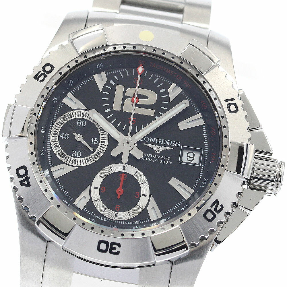ロンジン LONGINES L3.651.4 ハイドロコンクエスト デイト クロノグラフ 自動巻き メンズ 良品 _940238【中古】