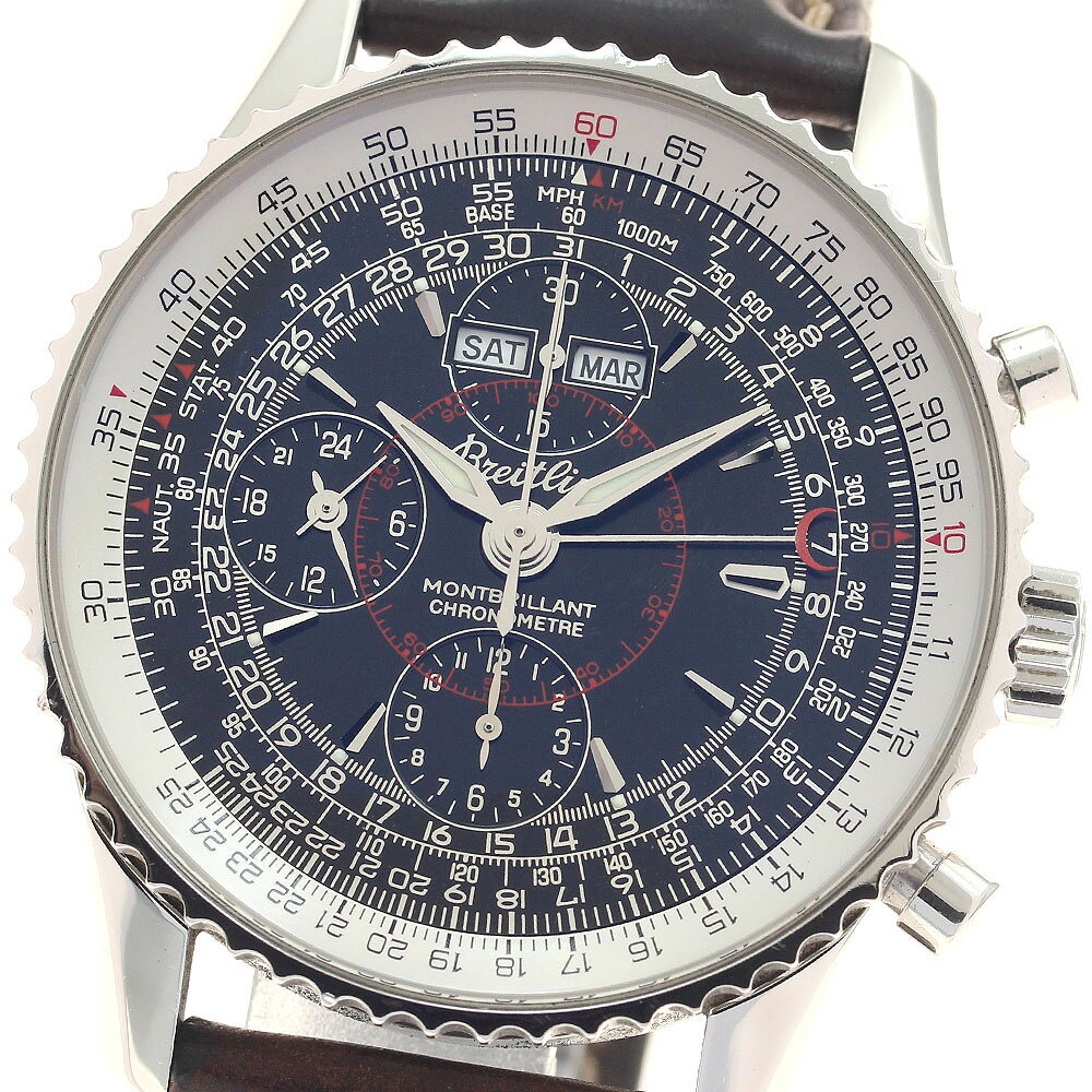 ブライトリング BREITLING A21330 モンブリラン ダトラ トリプルカレンダー クロノグラフ 自動巻き メンズ 保証書付き_948088【中古】