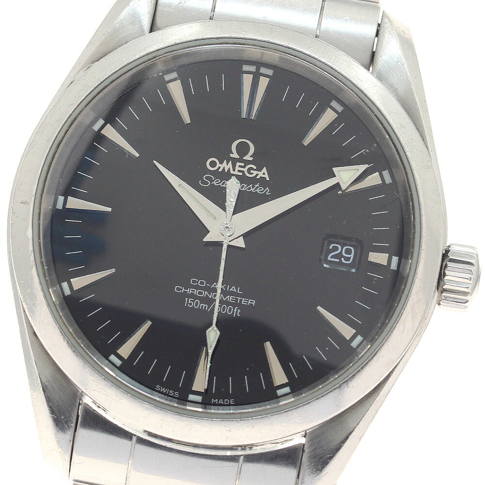 オメガ OMEGA 2503.50 シーマスター アクアテラ コーアクシャル デイト 自動巻き メン ...