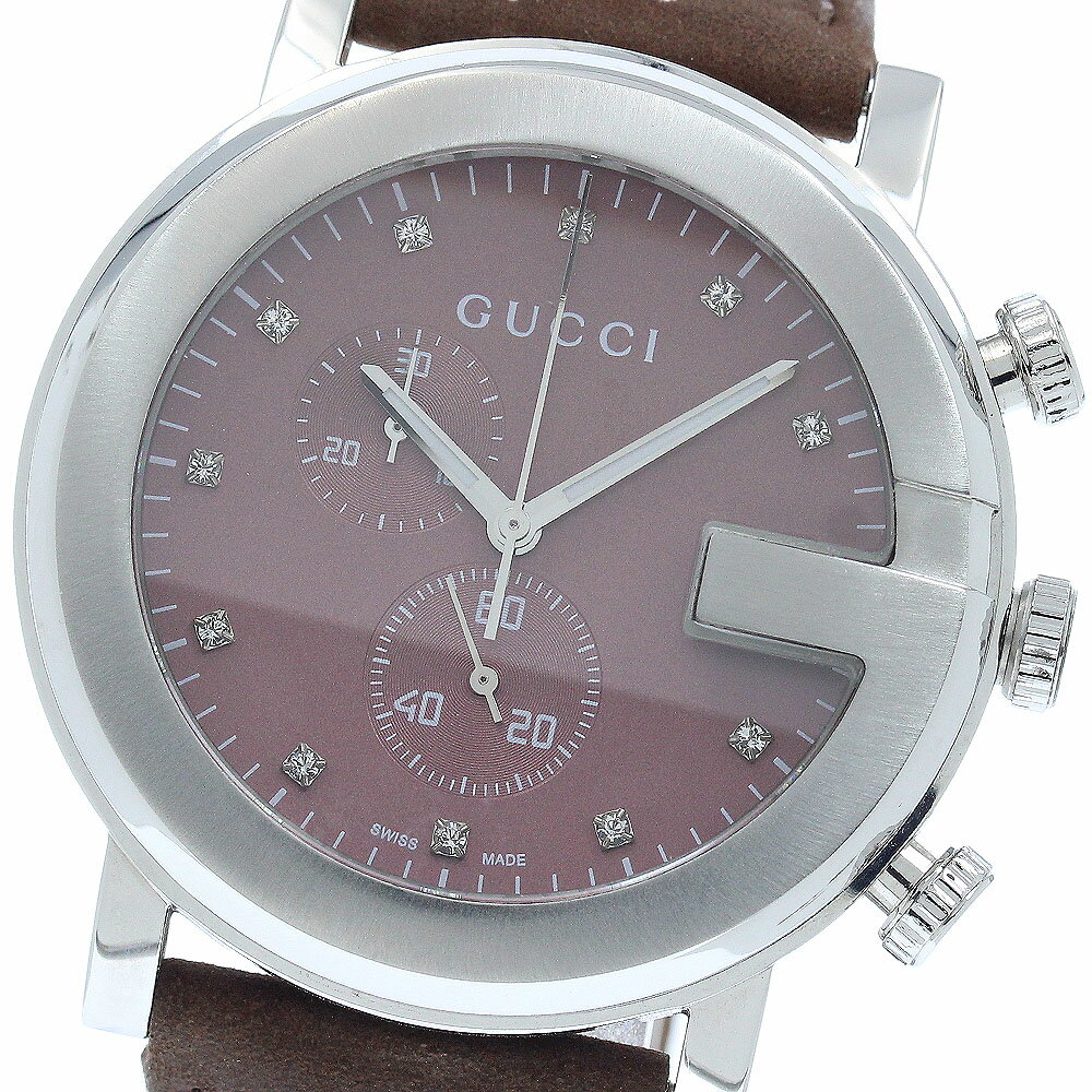 GUCCI クロノ 101M　腕時計　4.10 3時まで Amazon.co.jp: [グッチ]GUCCI 腕時計 101M ブラック PVD クロノグラフ