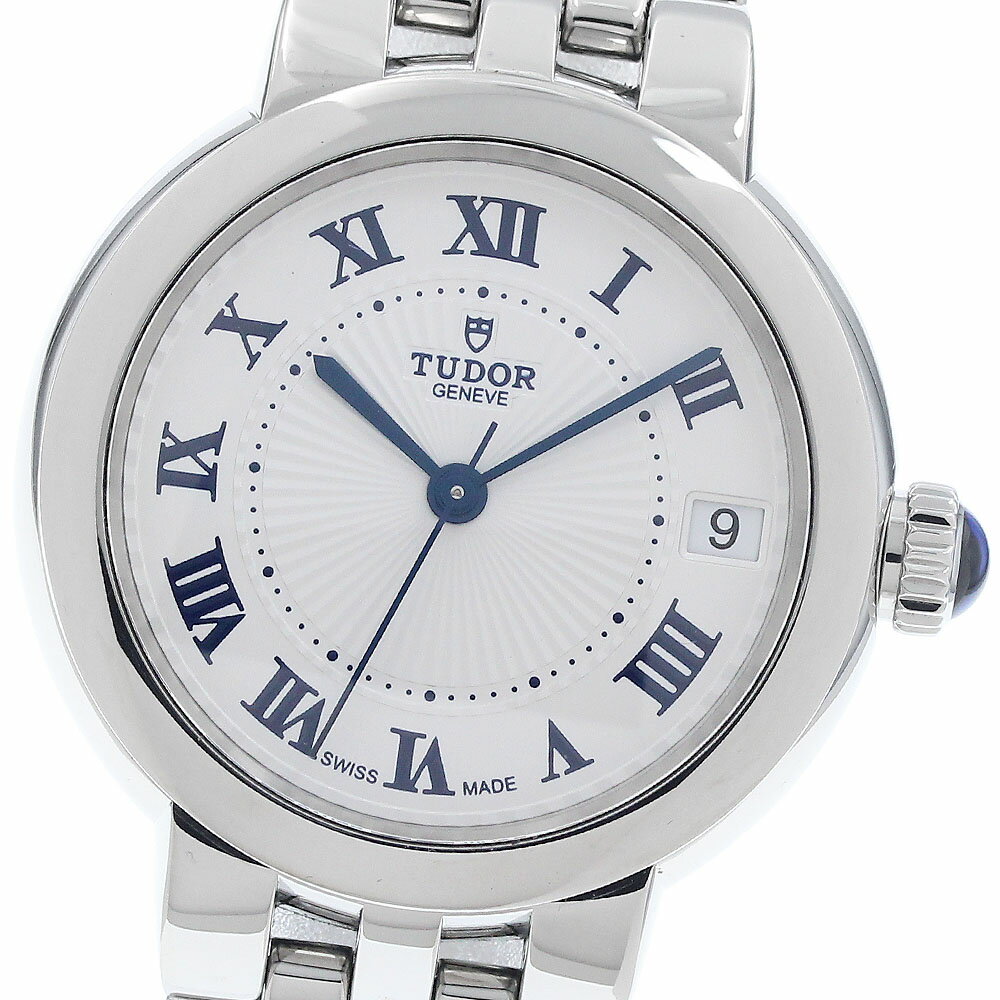 チュードル TUDOR 35800 クレア ドゥ ローズ デイト 自動巻き ボーイズ 良品 保証書付き_950370【中古】