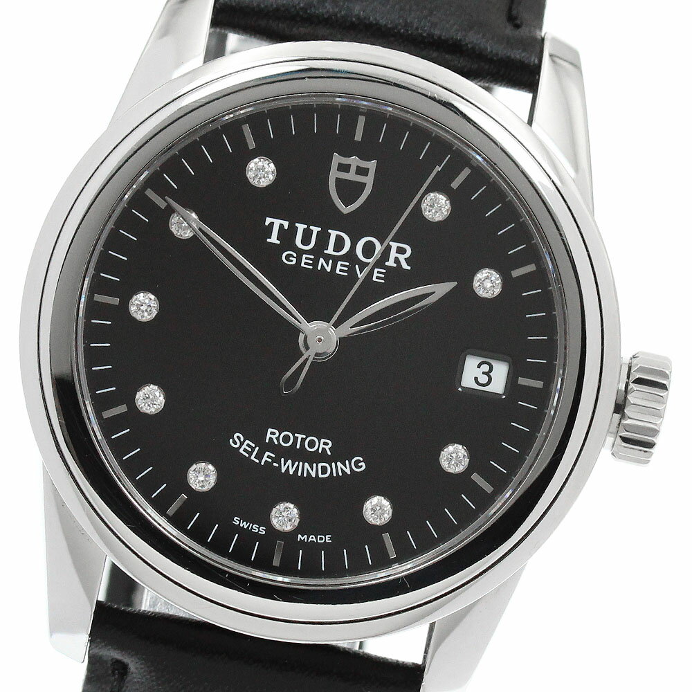 樂天商城 - チュードル TUDOR 55000 グラマー デイト 10Pダイヤ 自動巻き メンズ _950648【中古】