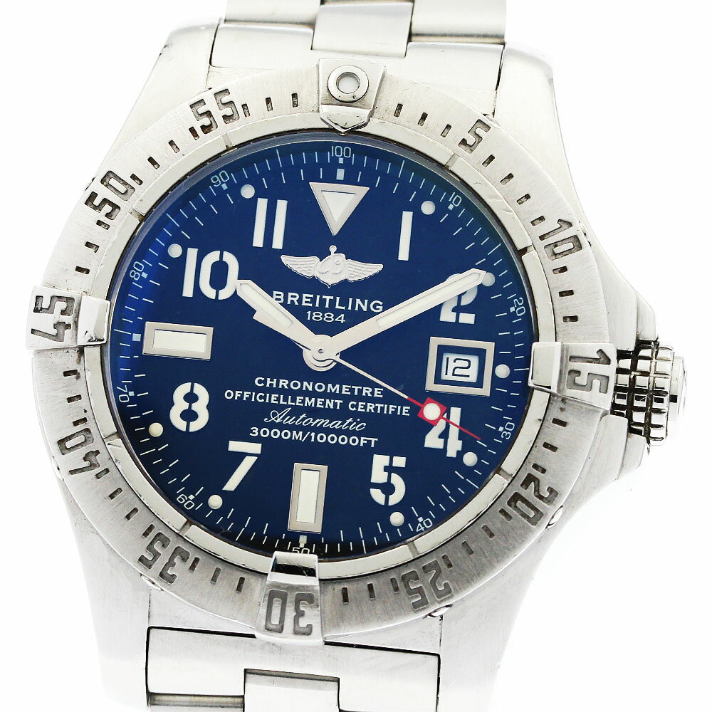 ブライトリング BREITLING A17330 アベンジャー シーウルフ デイト 自動巻き メンズ 保証書付き_951982【中古】
