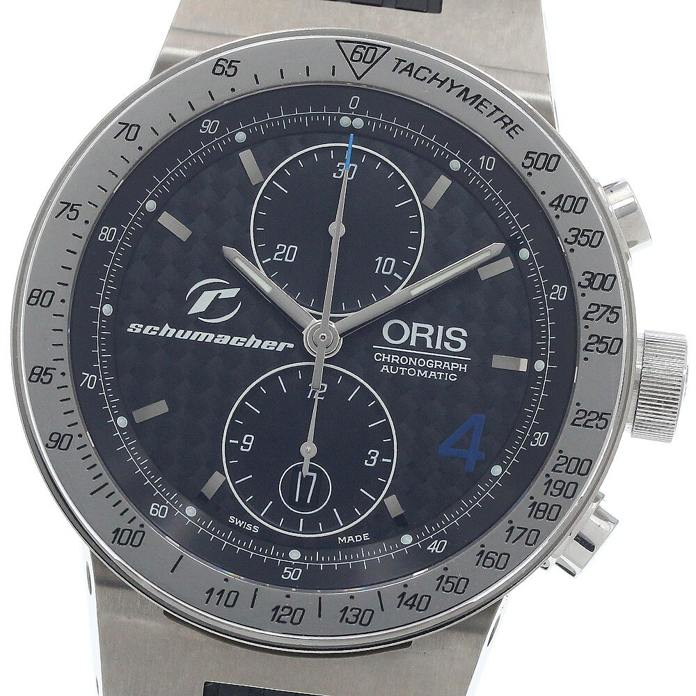 オリス ORIS 673.7561.70.64 BMWウィリアムズ シューマッハ 3004本限定 クロノグラフ 自動巻き メンズ 良品 箱・保証書付き_952105【中古】