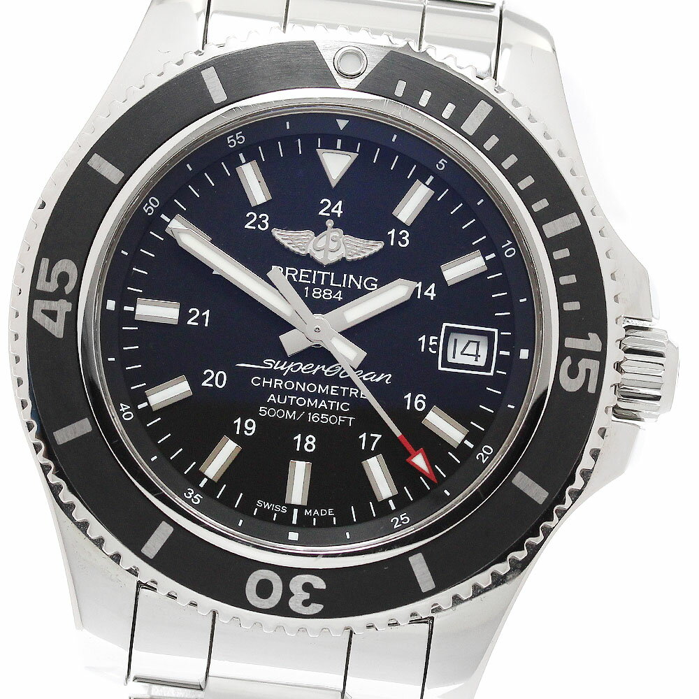 樂天商城 - ブライトリング BREITLING A17365 スーパーオーシャン2 42 デイト 自動巻き メンズ 良品 箱・保証書付き_952114【中古】