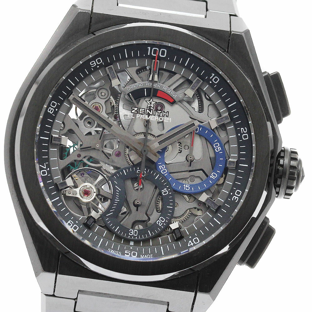 CARTIER - ゼニス ZENITH 49.9000.9004/78.M9000 デファイ エルプリメロ21 クロノグラフ 自動巻き メンズ 美品 箱・保証書付き_953448【中古】