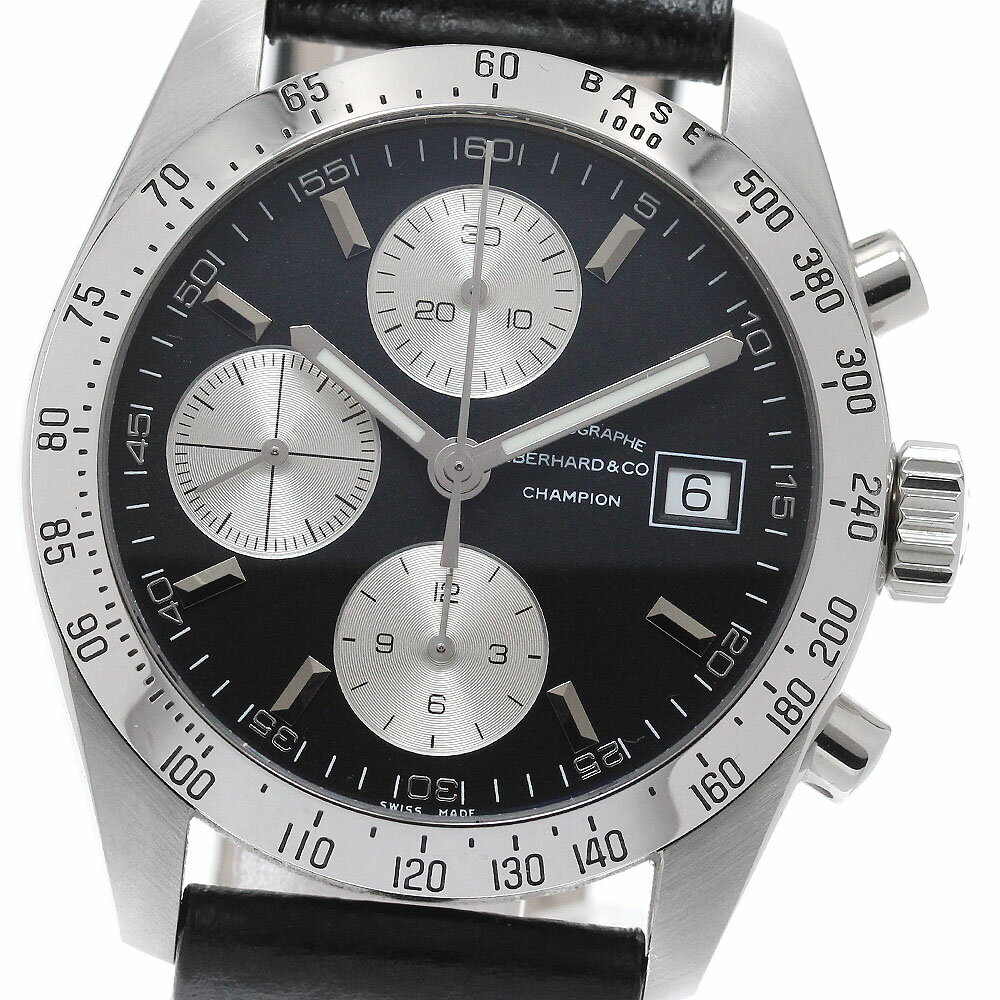 エベラール EBERHARD 31044 チャンピオン クロノグラフ 自動巻き メンズ 美品 箱・保証書付き_953541【中古】