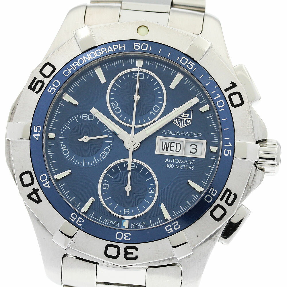 タグホイヤー TAG HEUER CAF2012.BA0815 アクアレーサー クロノグラフ デイデイト 自動巻き メンズ 保証書付き_948657【中古】