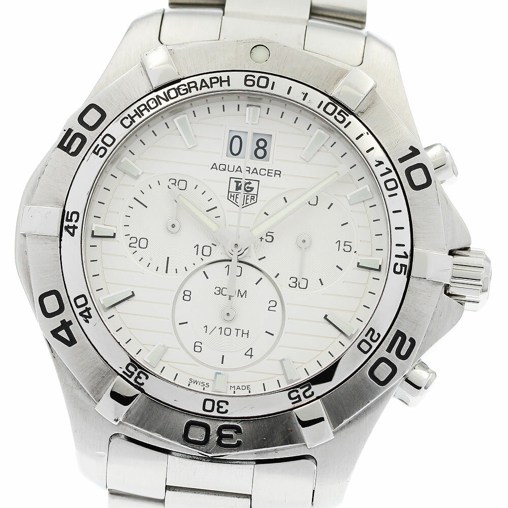 タグホイヤー TAG HEUER CAF101F アクアレーサー デイト クロノグラフ クォーツ メンズ _950838【中古】