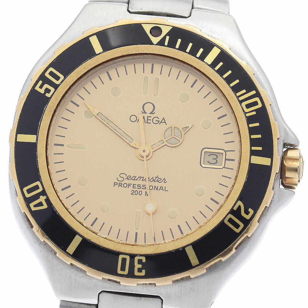 オメガ OMEGA シーマスター200 デイト YGベゼル クォーツ メンズ _951007【中古】