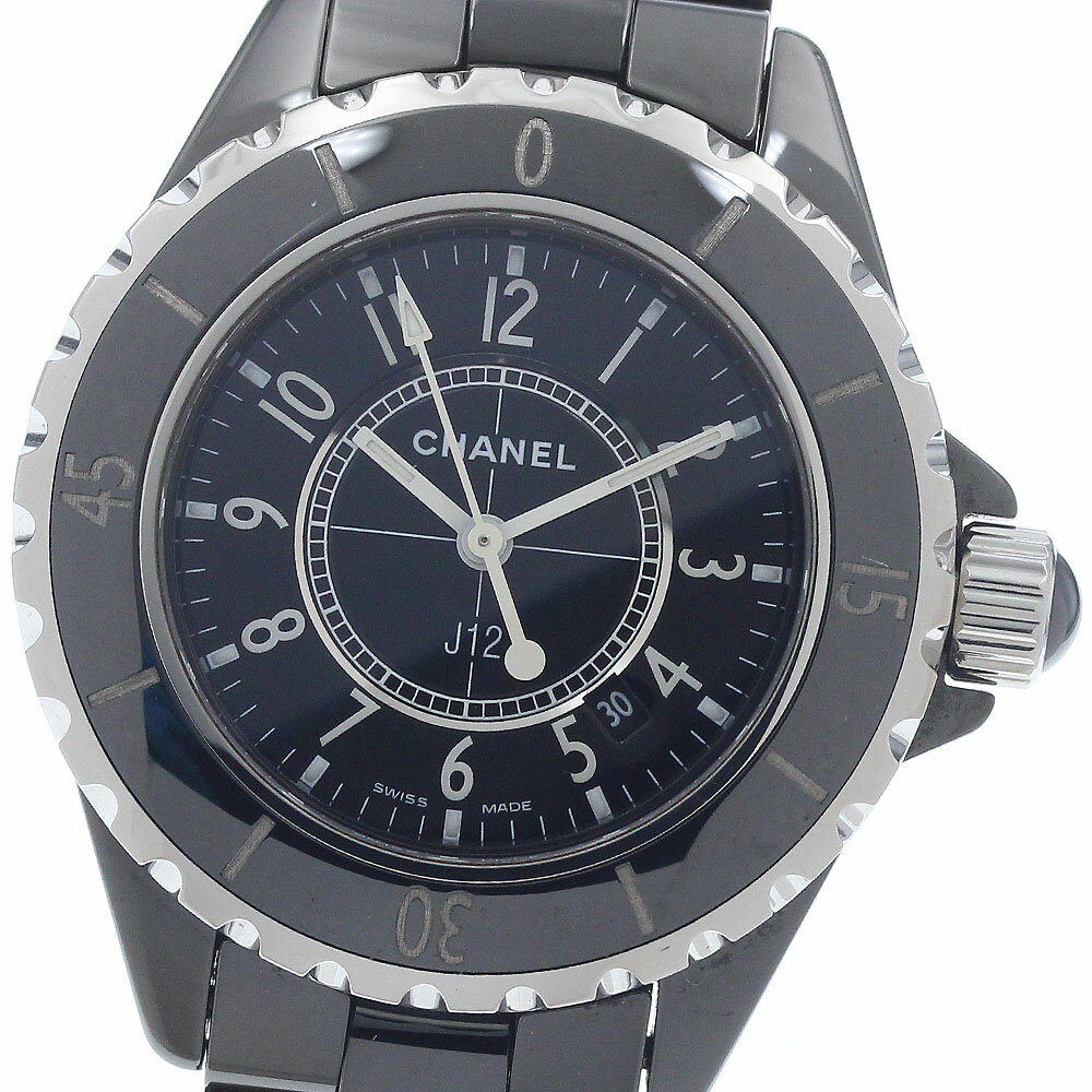 ベルト訳あり シャネル CHANEL H0682 J12 黒セラミック 33MM クォーツ レディース _951616 シャネル CHANEL J12 33mm セラミック デイト レディース H0682
