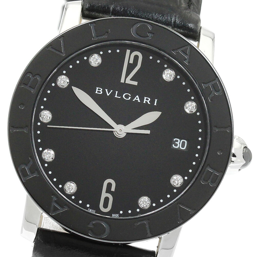 ブルガリ BVLGARI BBL37SC ブルガリブルガリ 9Pダイヤ デイト 自動巻き メンズ _951673【中古】