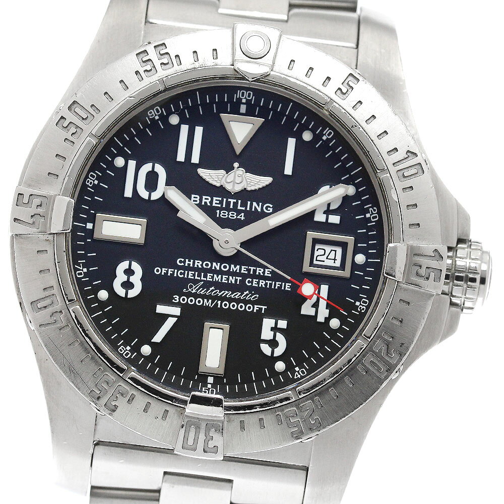 ブライトリング BREITLING A17330 アベンジャー シーウルフ デイト 自動巻き メンズ _951724【中古】