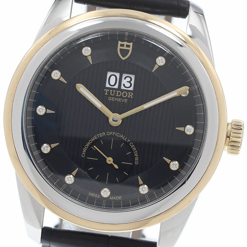 チュードル TUDOR 57103 グラマー ダブルデイト 11Pダイヤ 自動巻き メンズ 良品 箱・保証書付き_952023【中古】