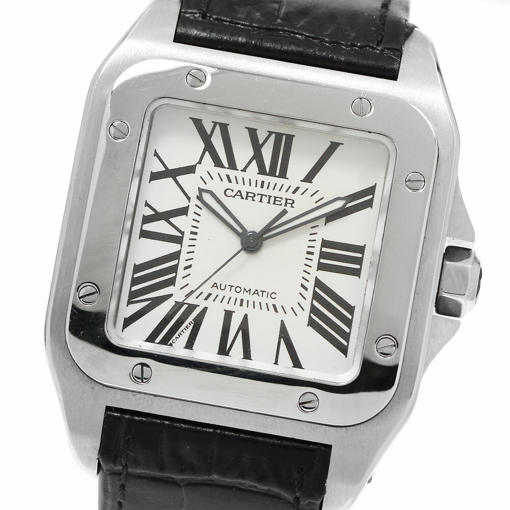 樂天商城 - カルティエ CARTIER W20076X8 サントス100 LM 自動巻き メンズ _952129【中古】